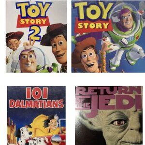 Lot of 4 classic Disney Movies VHS Toy Story Star Wars 101 Dalmatians